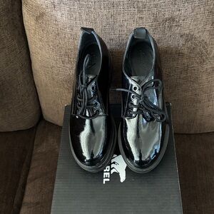 Black Patent Leather Shoes- Women